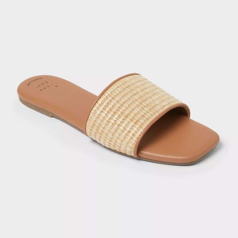 Women's Sandals by A‎ New Day Maren Natural Size 8 New With Tags